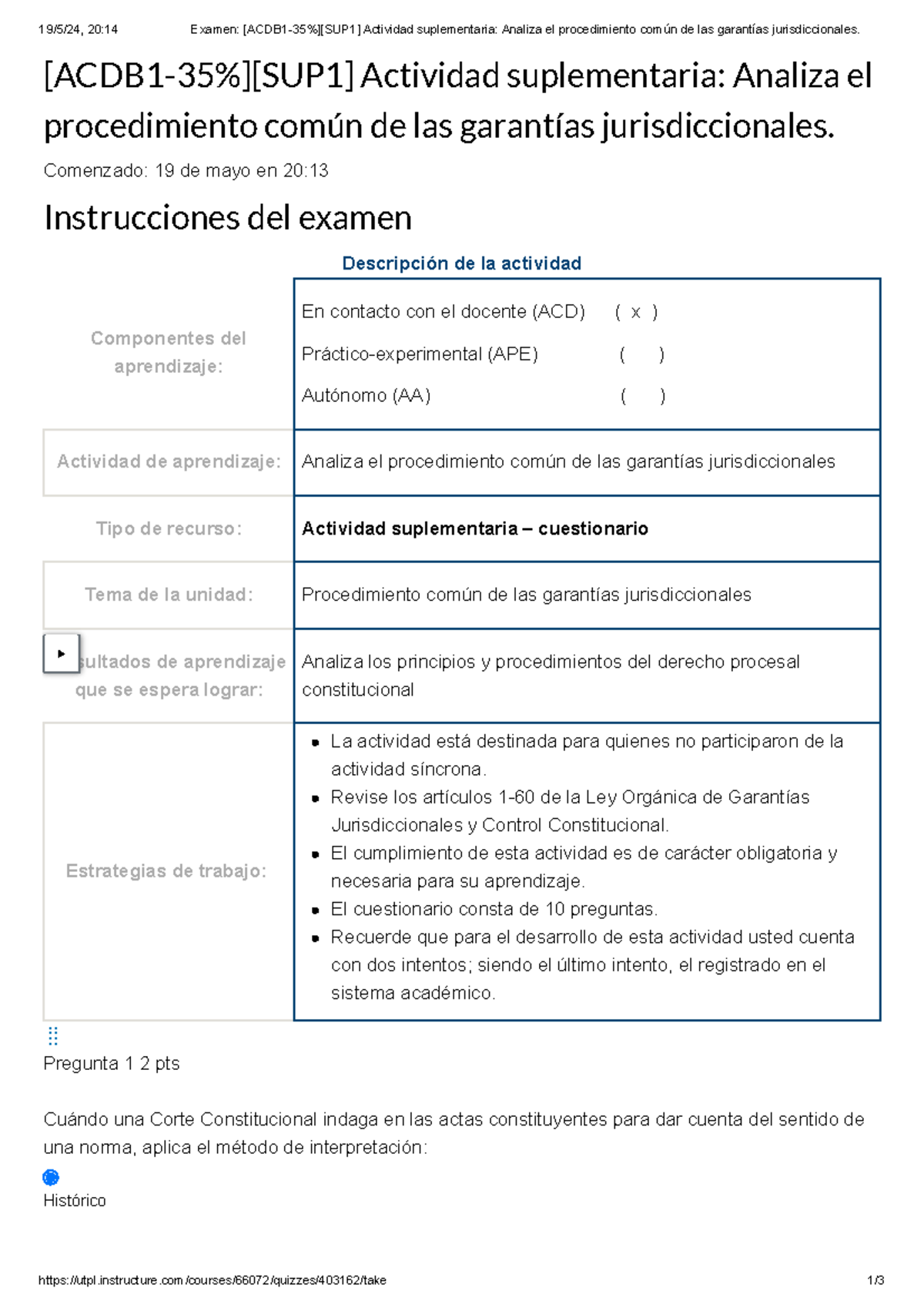 Examen [ACDB 1-35%][SUP 1] Actividad Suplementaria Analiza El ...