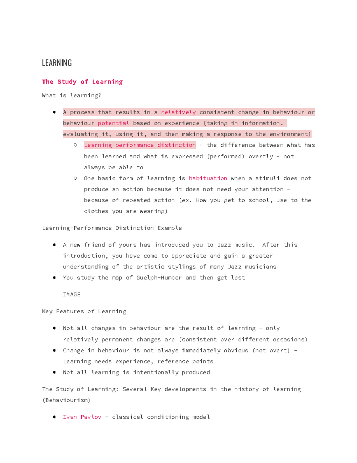 Lecture 8 intro notes - Dr. Peter Papadogiannis - LEARNING The Study of ...