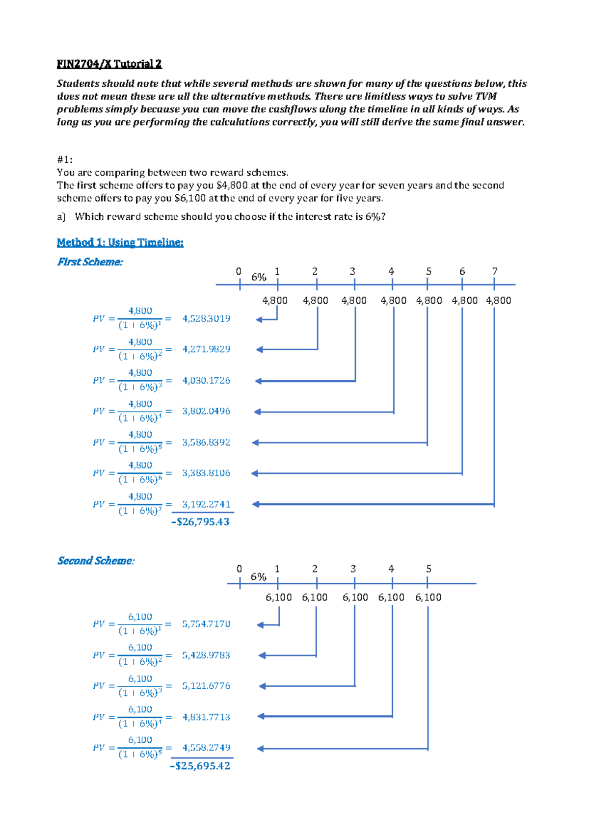 FIN2704 AY24-25 Sem1 Tutorial 2 Solutions - FIN2704/X Tutorial 2 ...