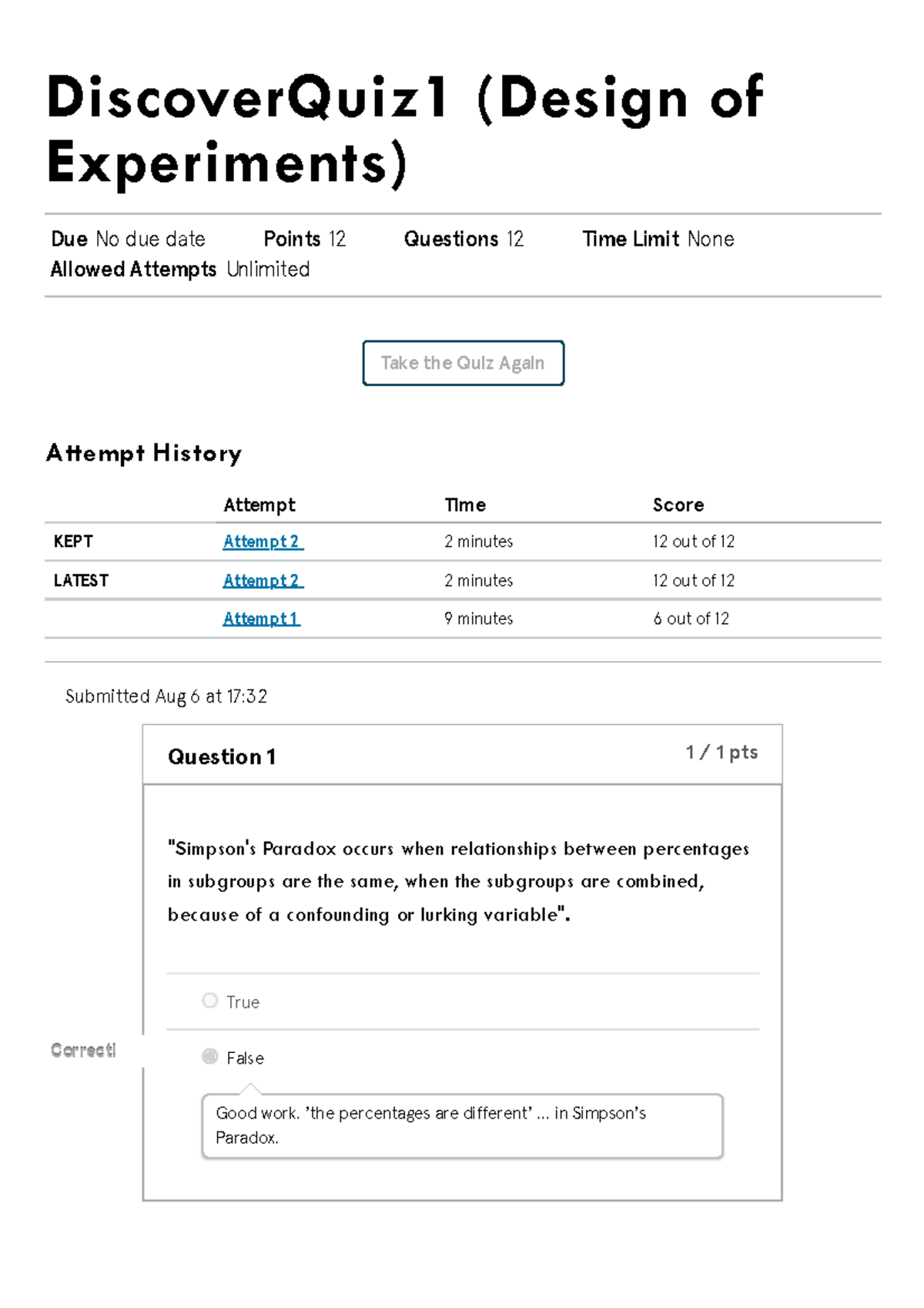 Combined-Discovery-Quizzes - DiscoverQuiz1 (Design of Experiments) Due ...