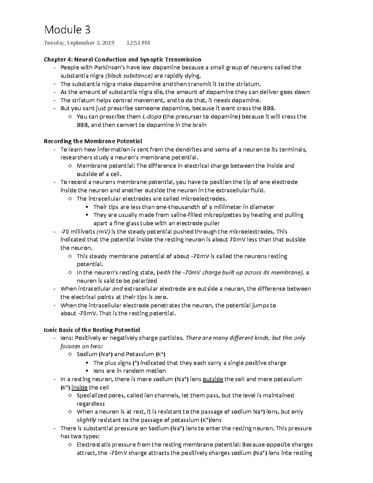 Chapter 4 Neural Conduction and Synaptic Transmission - The substantia ...