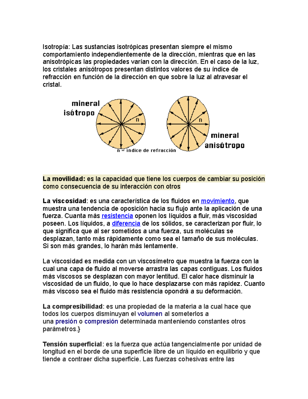 Diferencia entre isotropico y anisotropico - Astheha