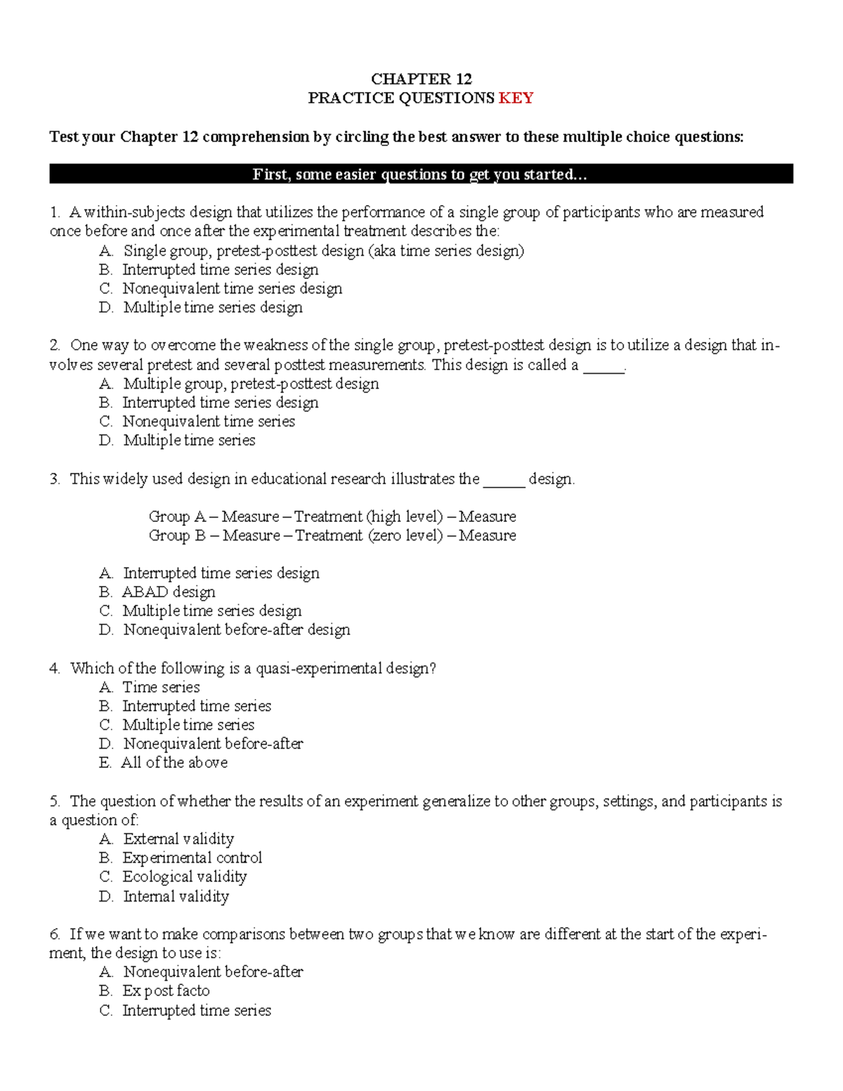 Chapter 12 Practice Questions Socecol 10 Research Design Studocu