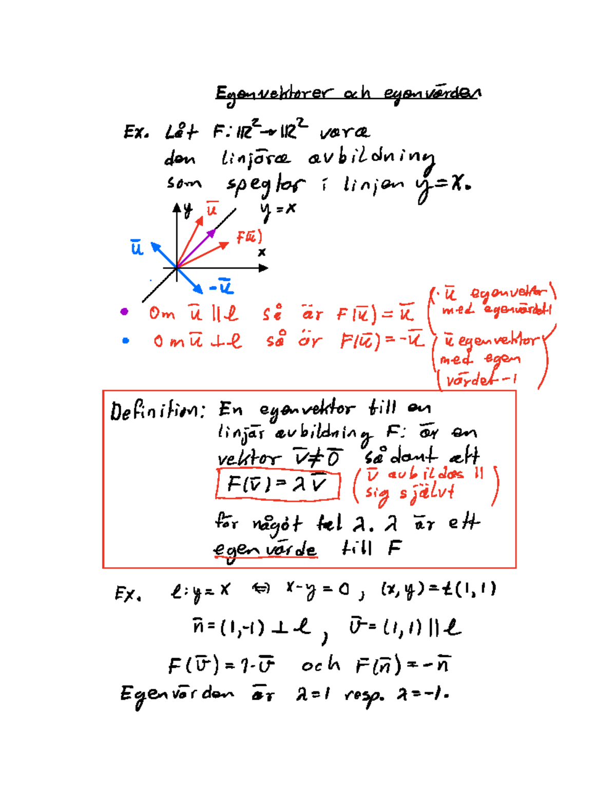 Forelasning 16 Analys A Och Linjar Algebra Studocu