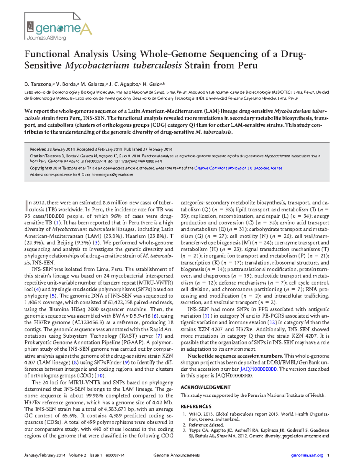 Microbiology Resource Announcements2014Tarazonae0024912.full