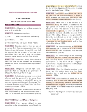 LAW ON Obligations AND Contracts - LAW ON OBLIGATIONS AND CONTRACTS ...