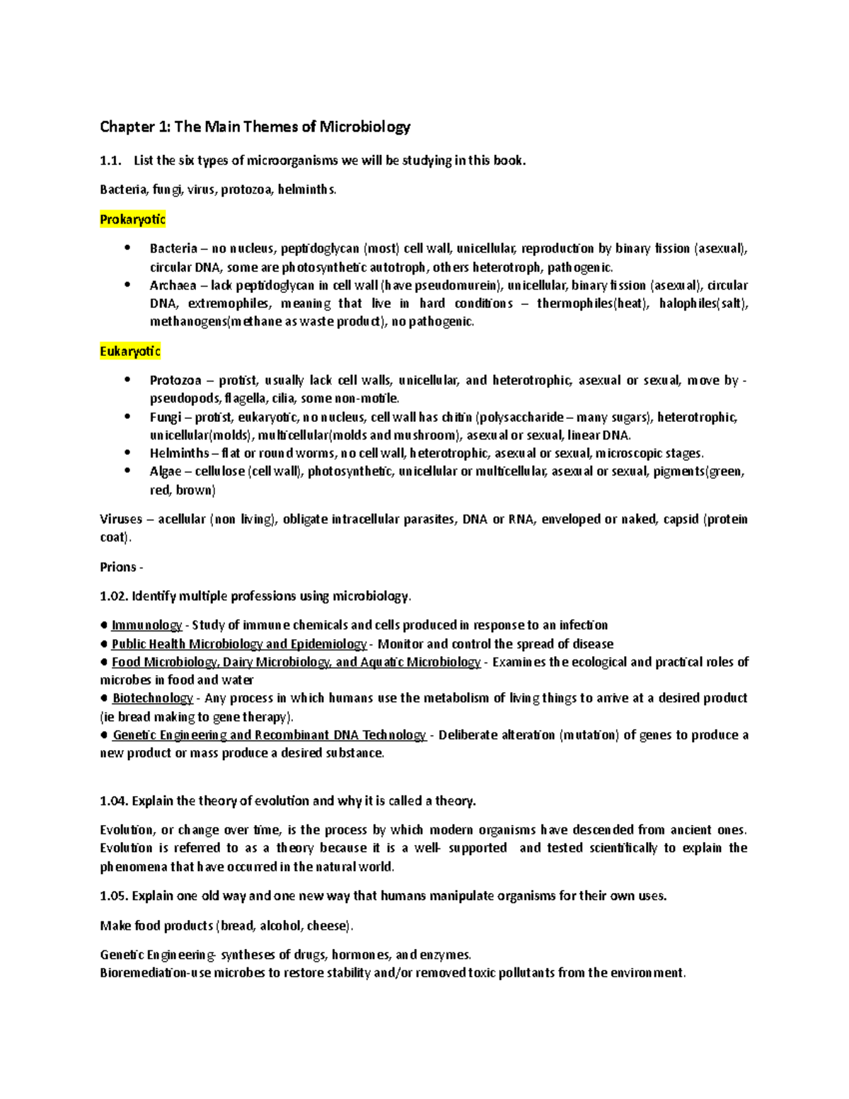 Study Guide Chapter 1 The Main Themes Of Microbiology 1 List The study-guide-chapter-1-the-main-themes-of-microbiology-1-list-the