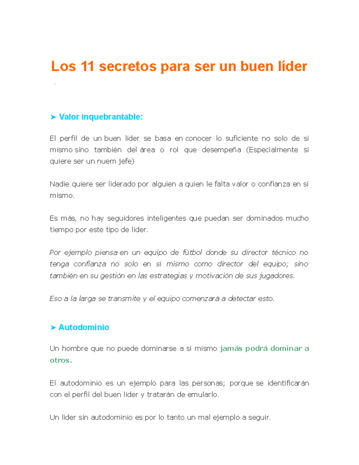 Los-11-secretos-para-ser-un-buen-lider - Los 11 secretos para ser un ...