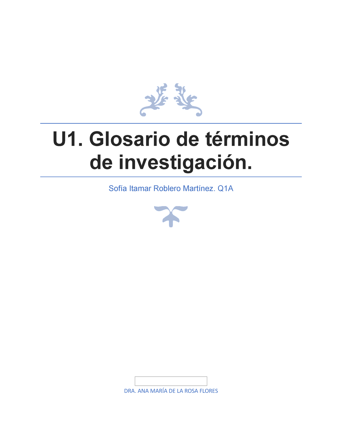 Fund. Inv 1 Glosario De Terminos - U1. Glosario De Términos De ...