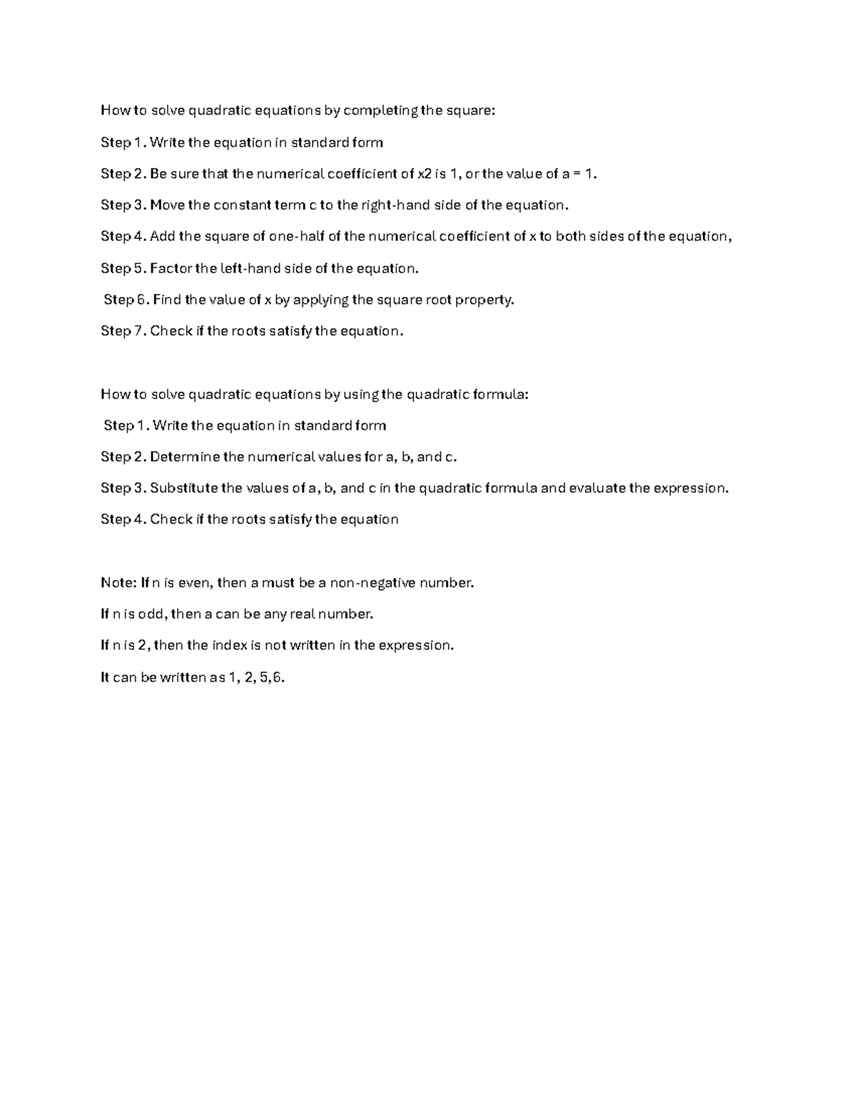 Quadratic equations - Write the equation in standard form Step 2. Be ...