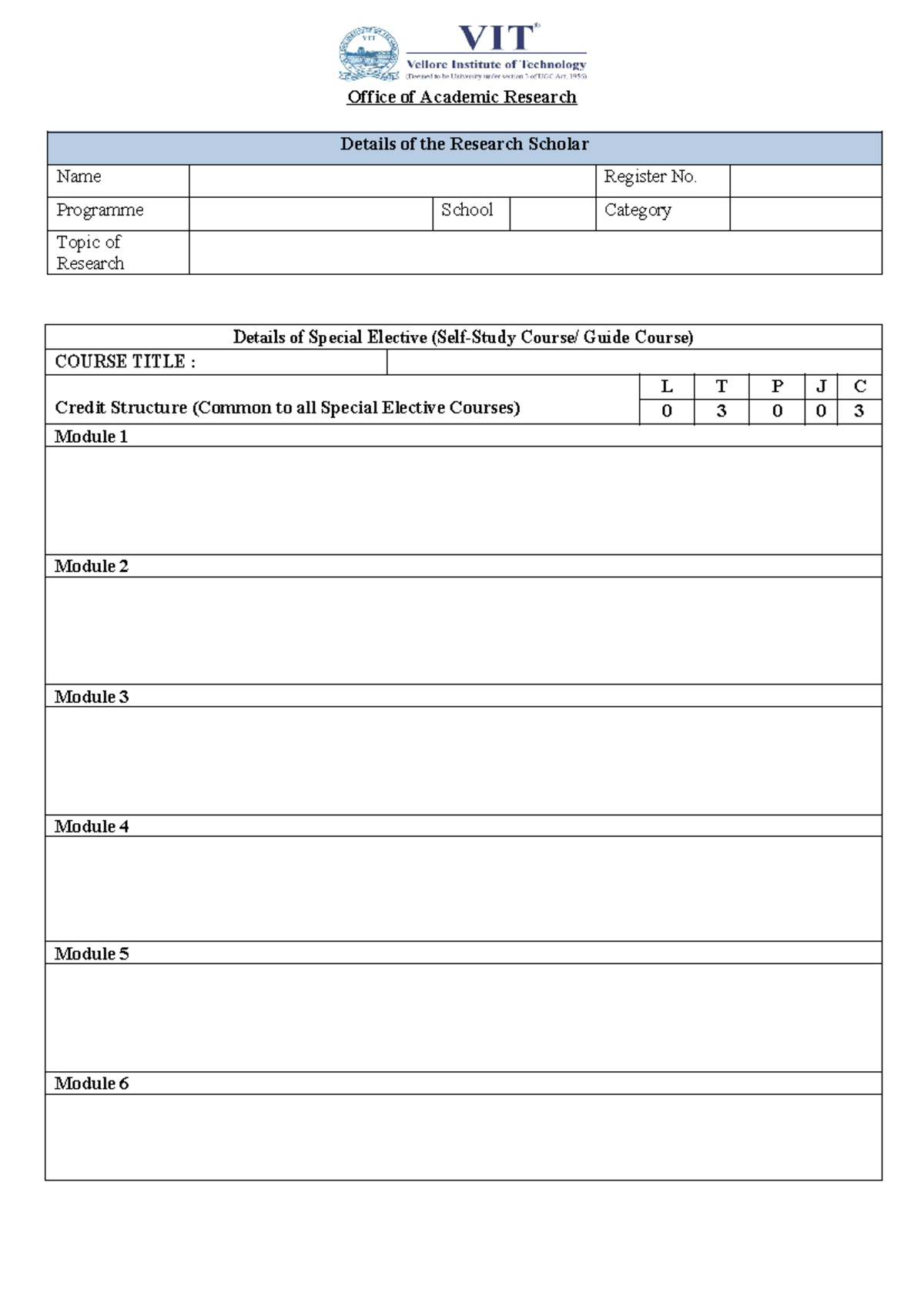 2. Self study Course Format - Research methodology - Office of Academic ...