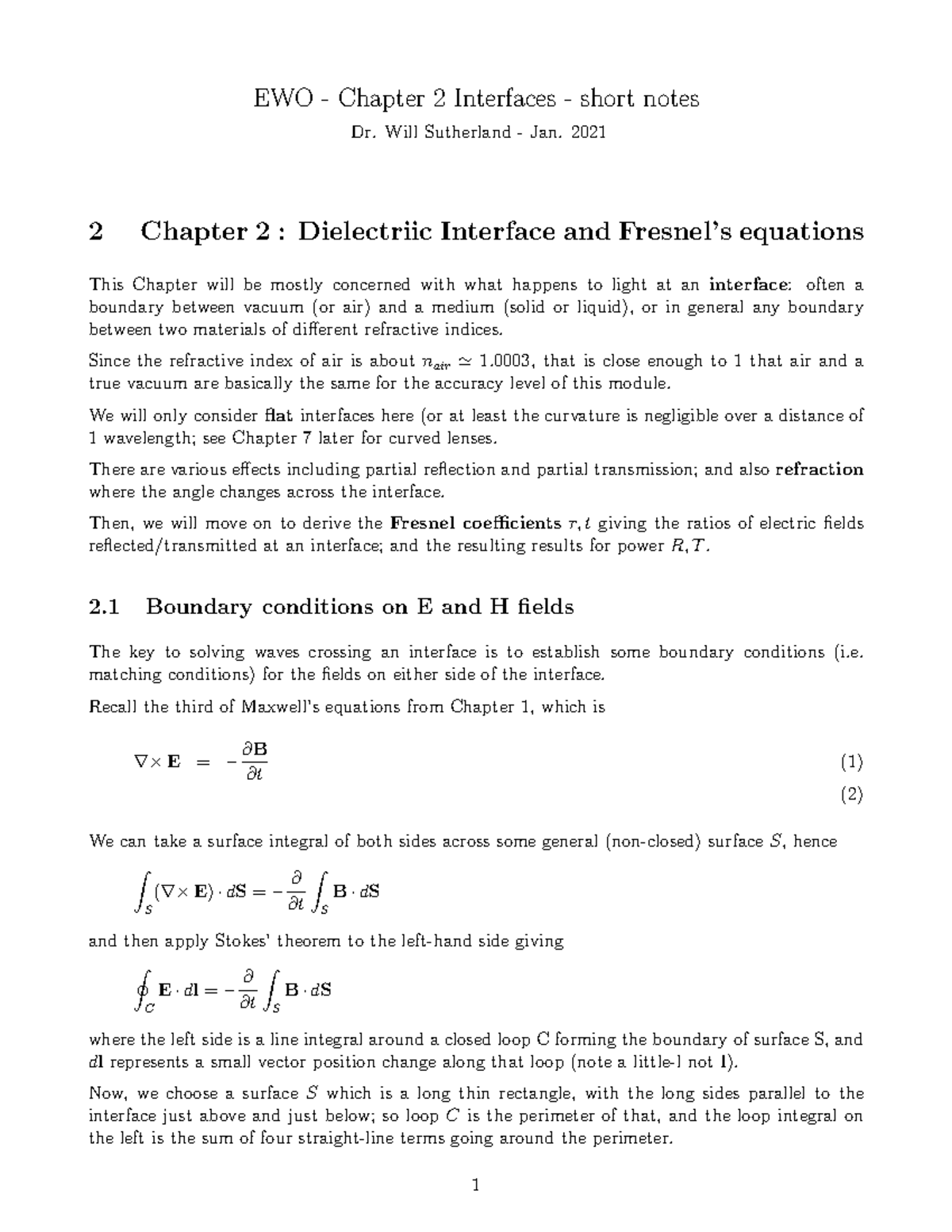 Chapter 2 short - Lecture notes - EWO - Chapter 2 Interfaces - short ...