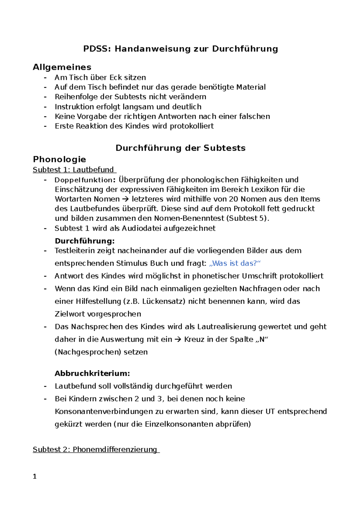 Patholinguistische Diagnostik bei Sprachentwicklungsstörungen Test ...