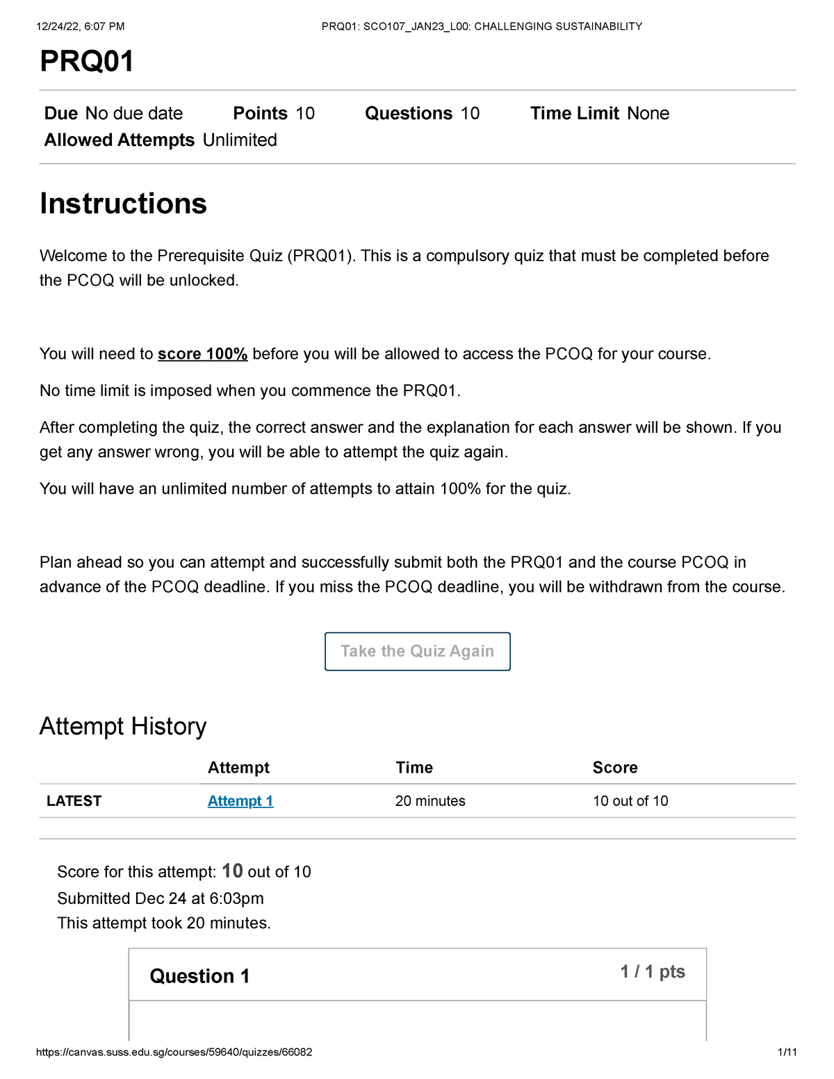 PRQ01 SCO107 PreCourse Quiz PRQ Due No due date Points 10 Questions