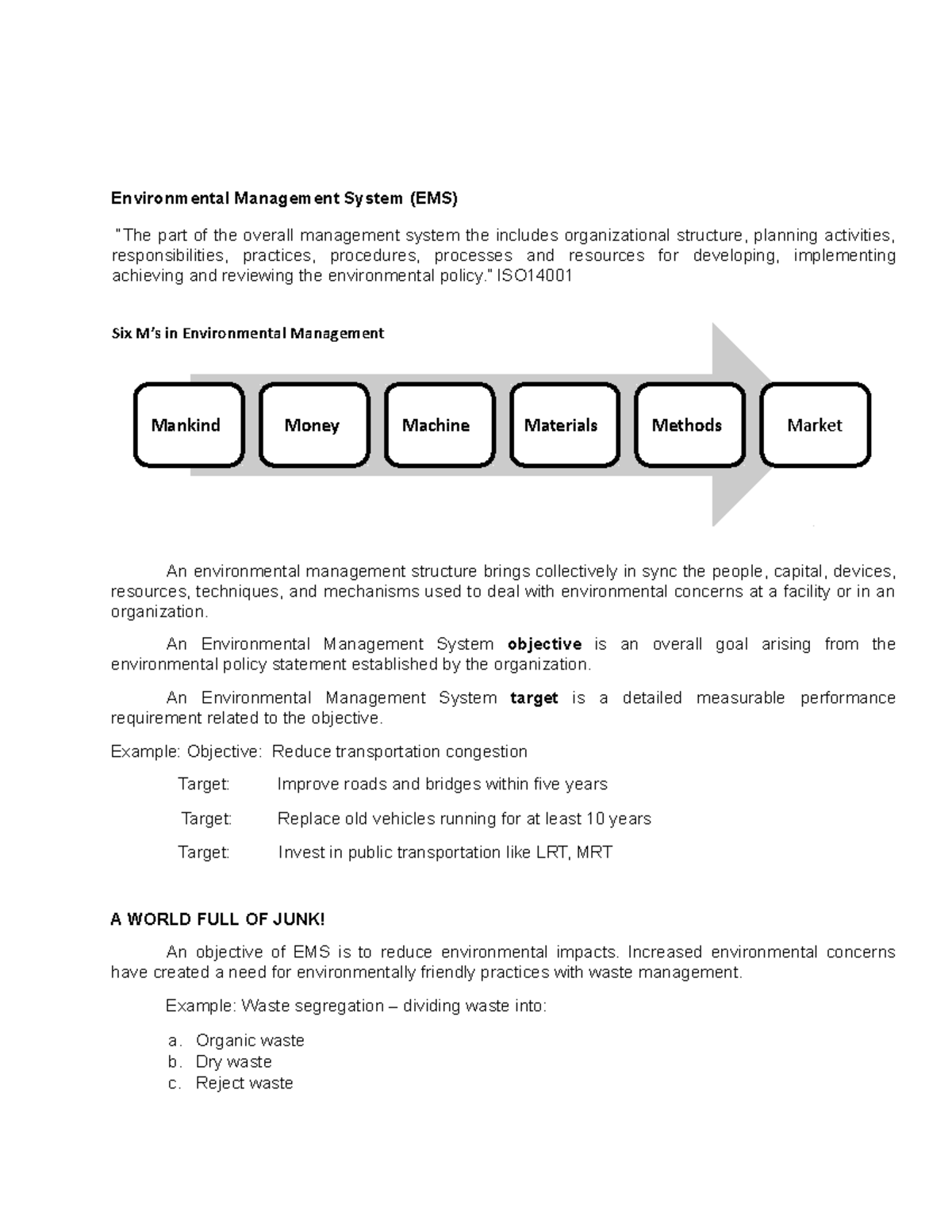 Environmental Management System - ” ISO An Environmental Management ...