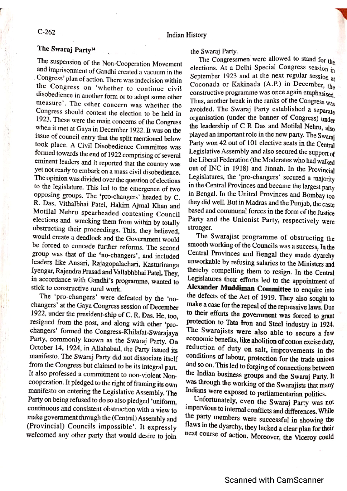 Swaraj Party its useful brief notes for exams. HISTORY Studocu