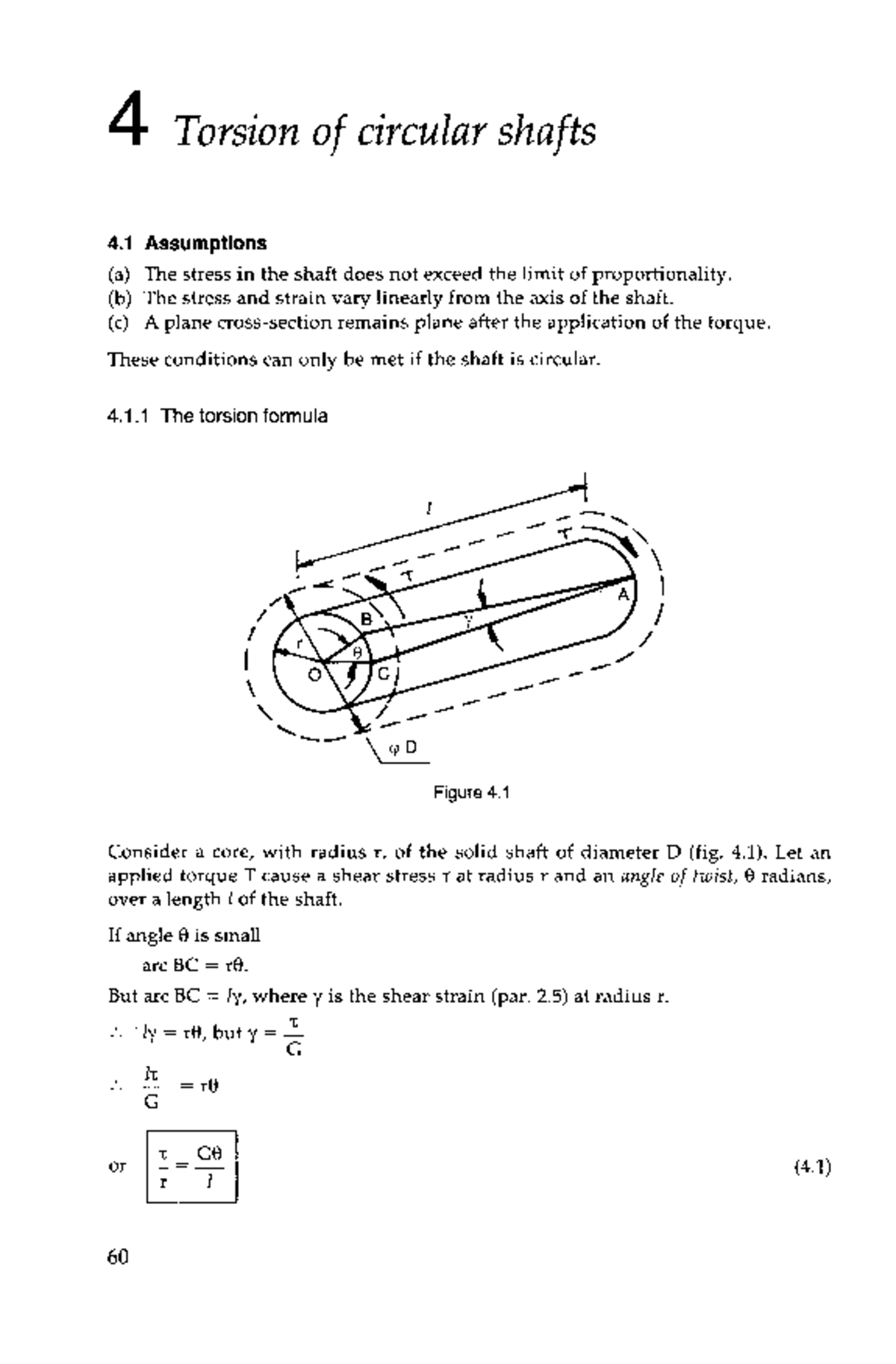 Torsion Of Circular Shafts B The Stress And Strain Vary Linearly From The Axis Of The Shaft 1477