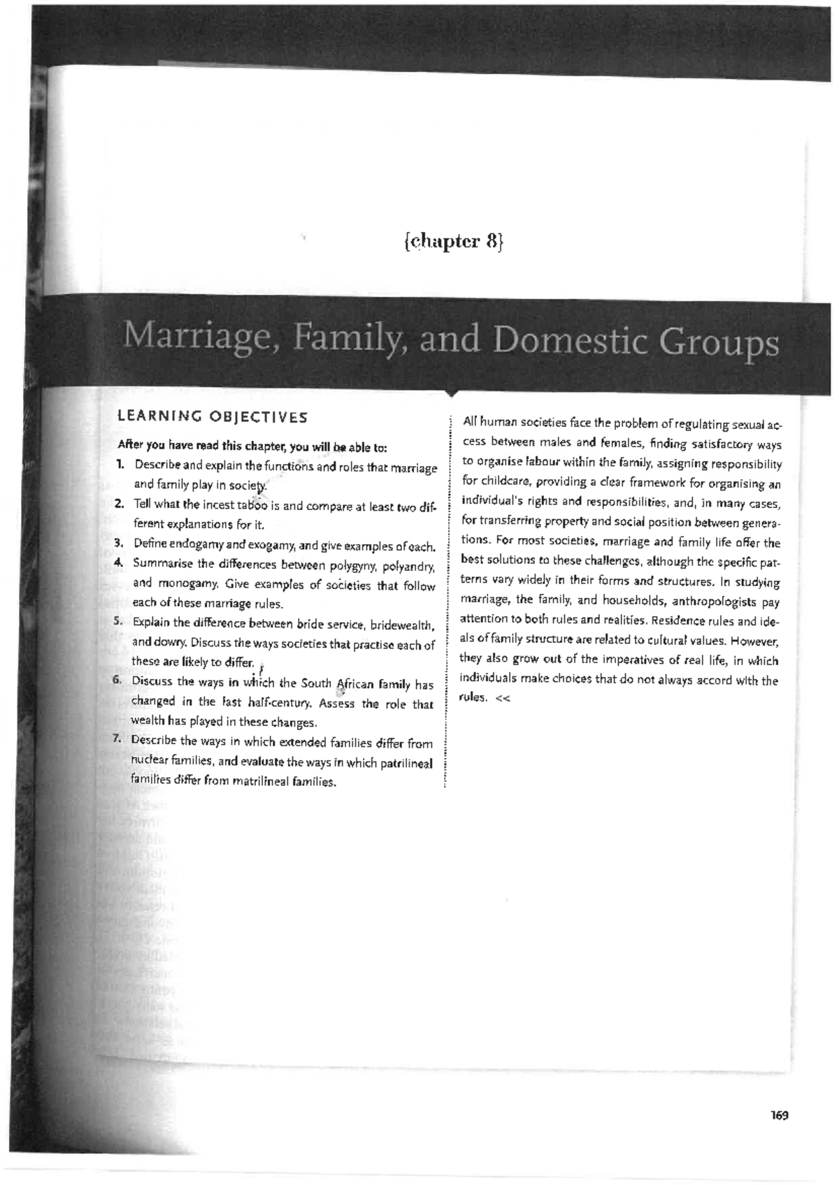 Theme 3 Family AND Marriage - ANTH101 - Studocu