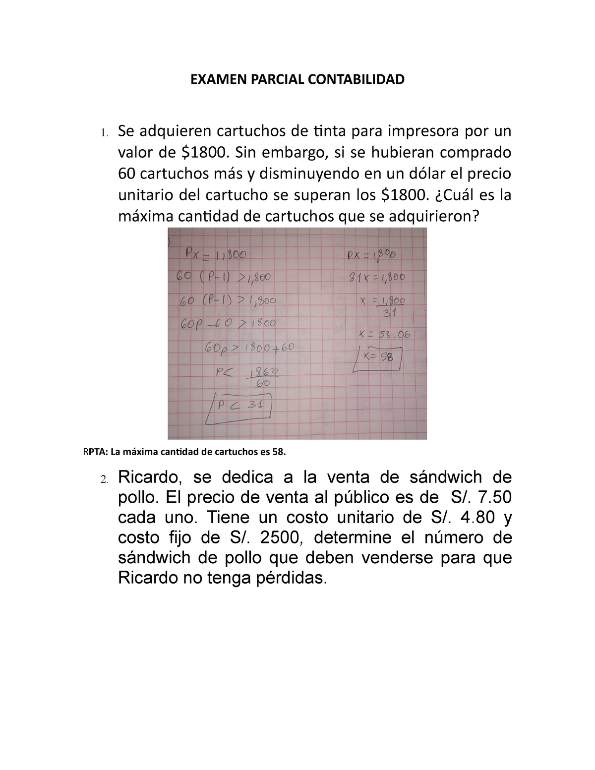 practica-calificada-2-funciones-lineales-matematica-examen-parcial