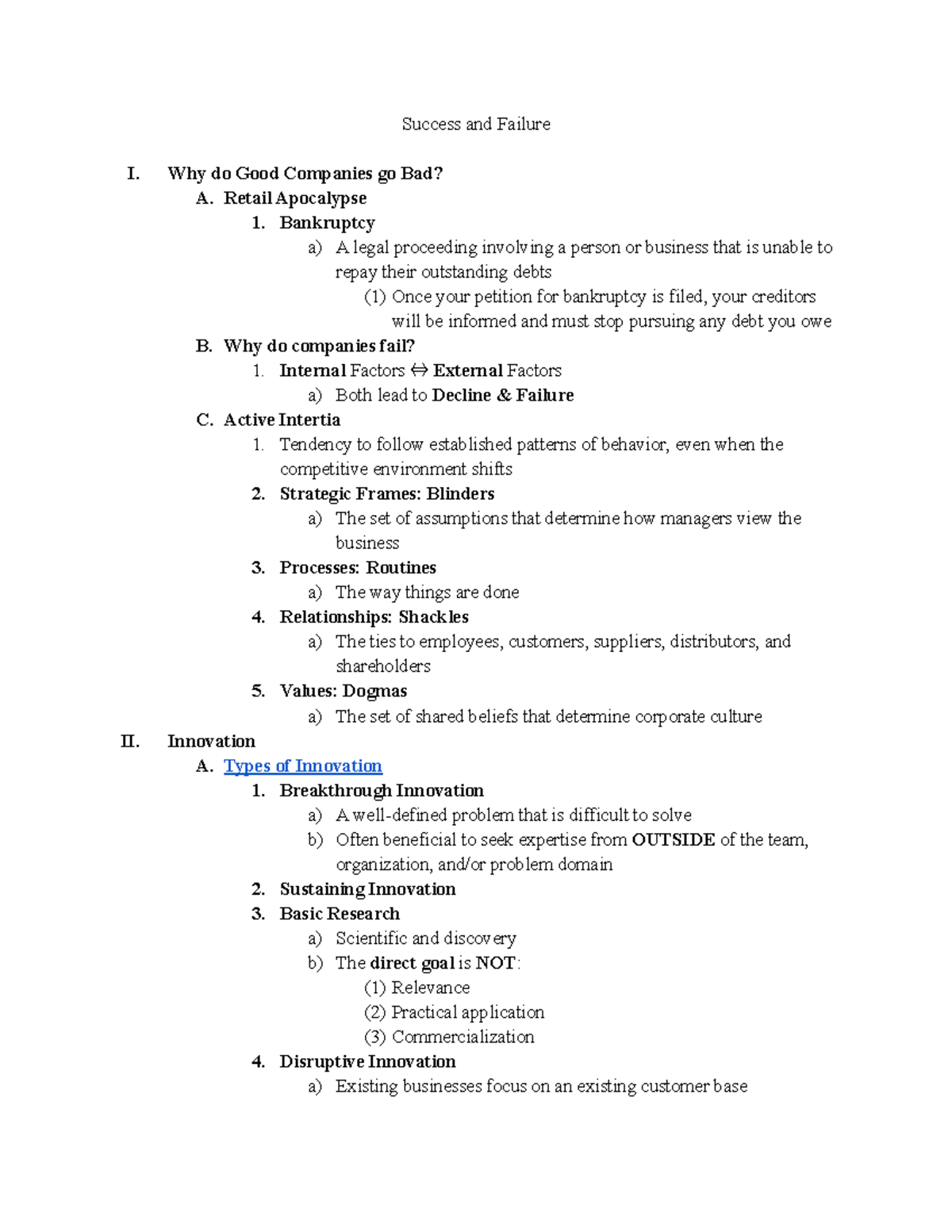 COMM 1800 Module Three Success and Failure Success and Failure I