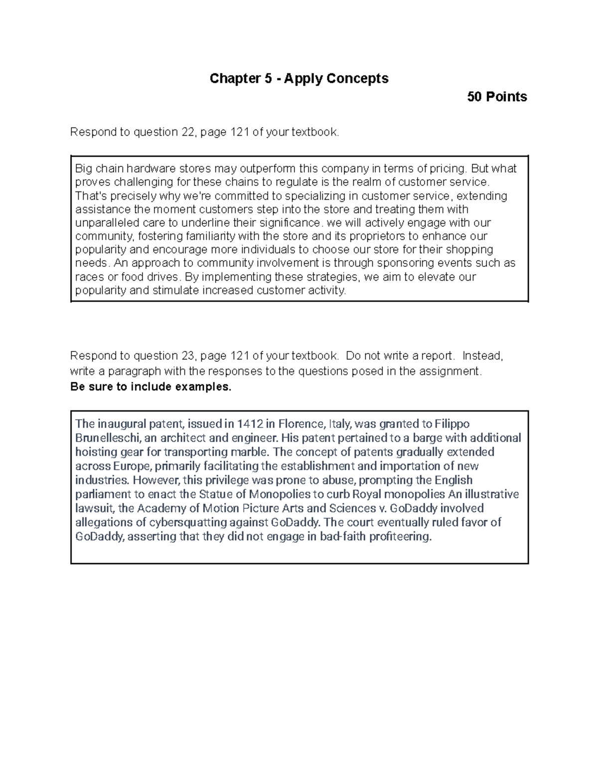 Copy of Chapter 5 - Apply Concepts - Chapter 5 - Apply Concepts 50 ...