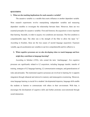 school of thought in second language acquisition essay