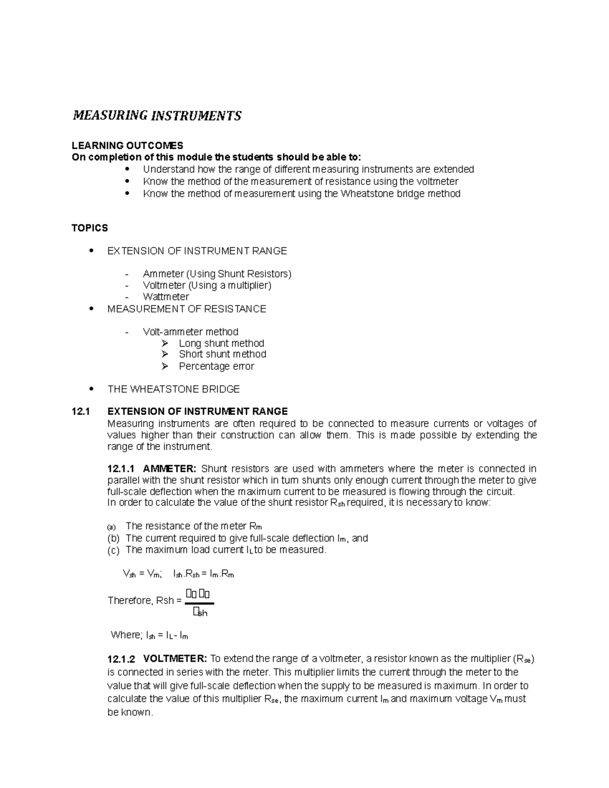 Measuring Instruments - This is made possible by extending the range of ...