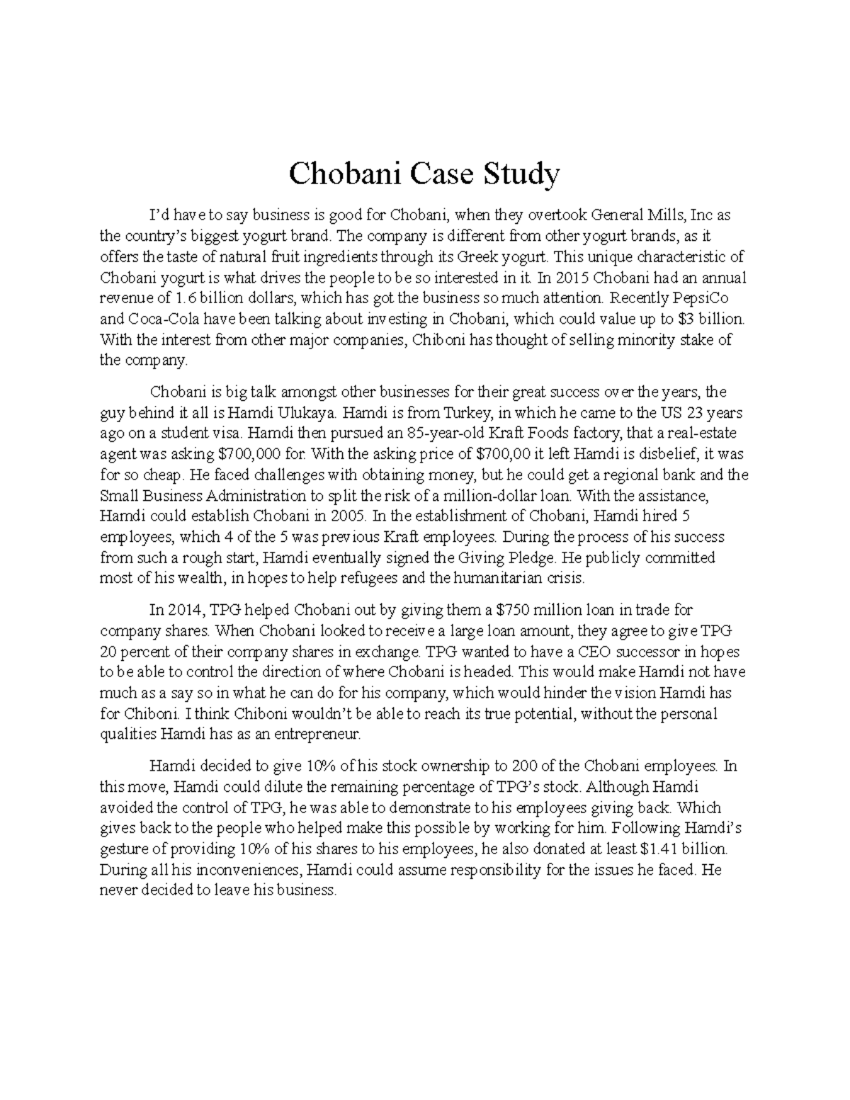 Chobani marketing strategy picture