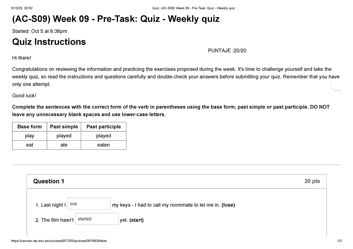 (ac s09) week 09 task assignment a peruvian legend utp