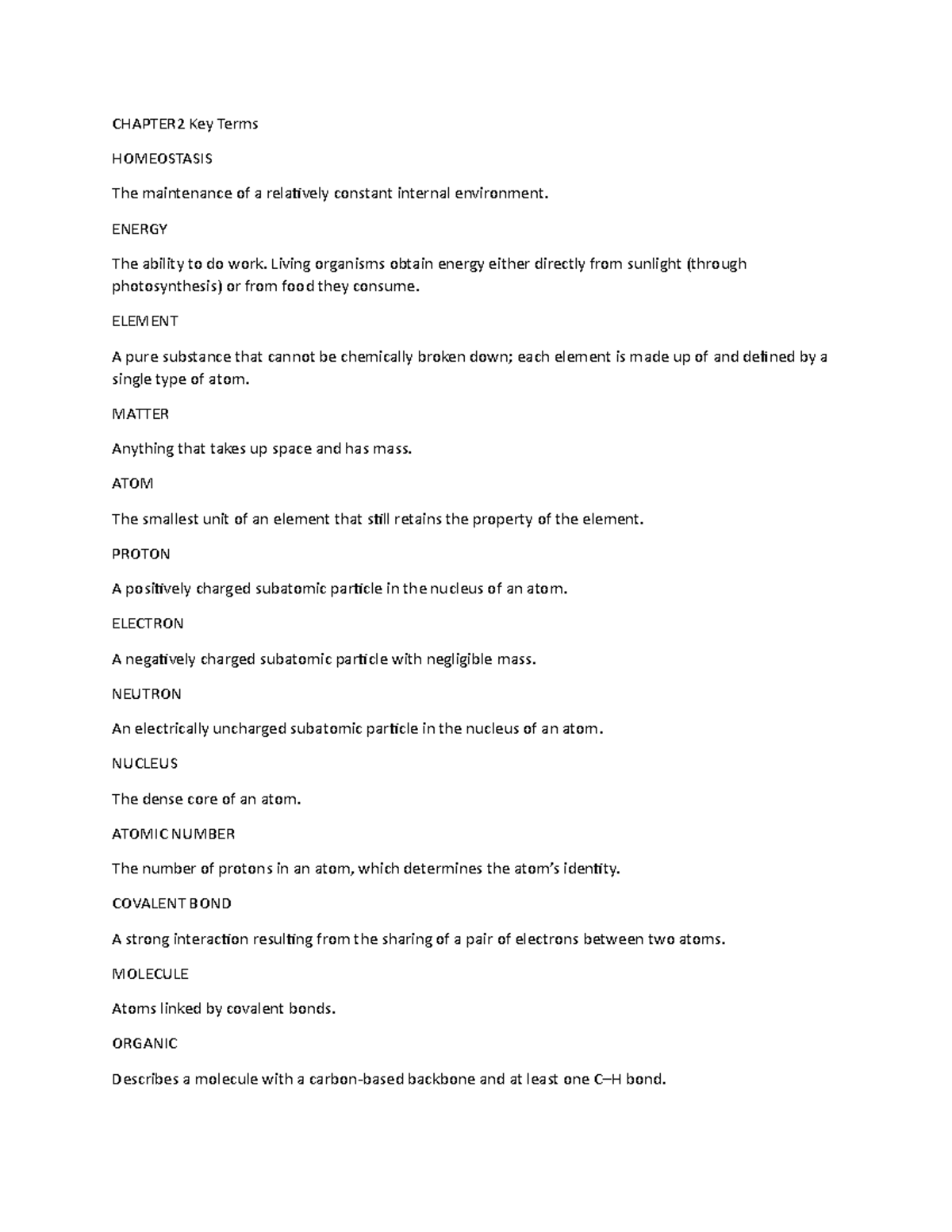 Chapter 2 Key Terms - Lecture notes 3-5 - CHAPTER2 Key Terms ...