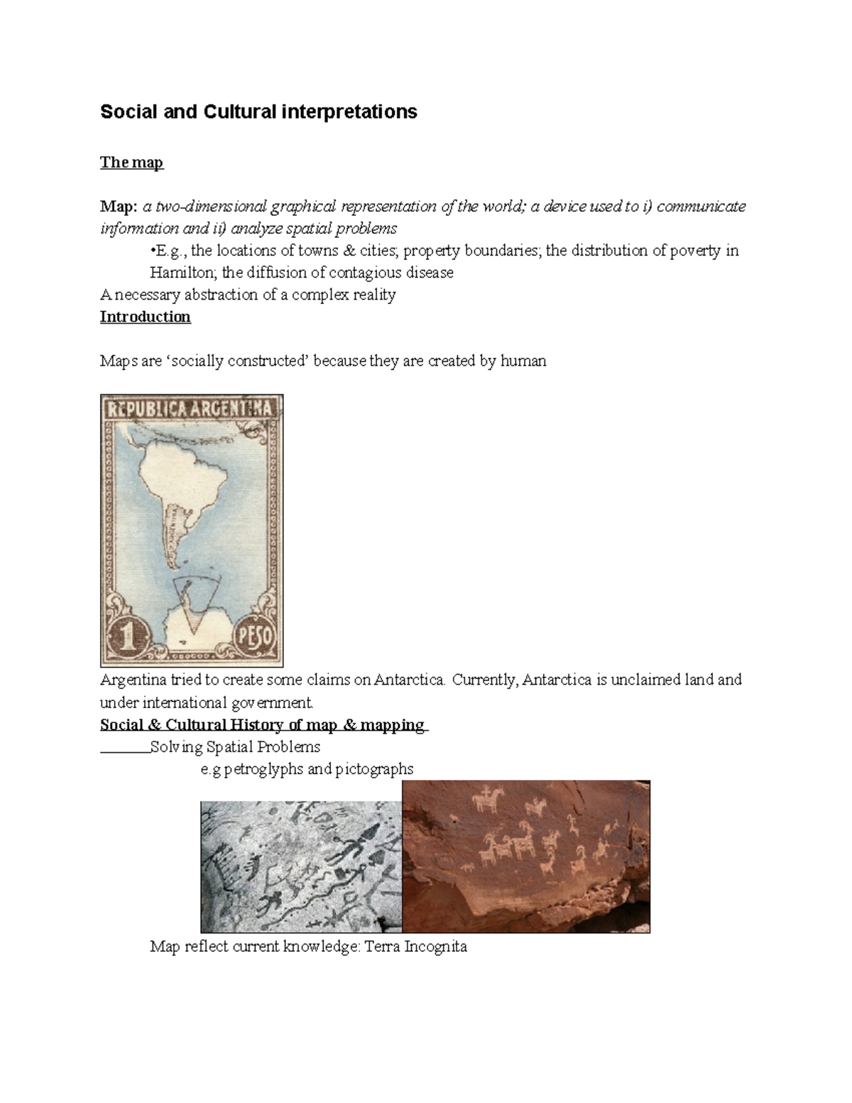 Lecture 4 - Social and Cultural interpretations The map Map: a two ...
