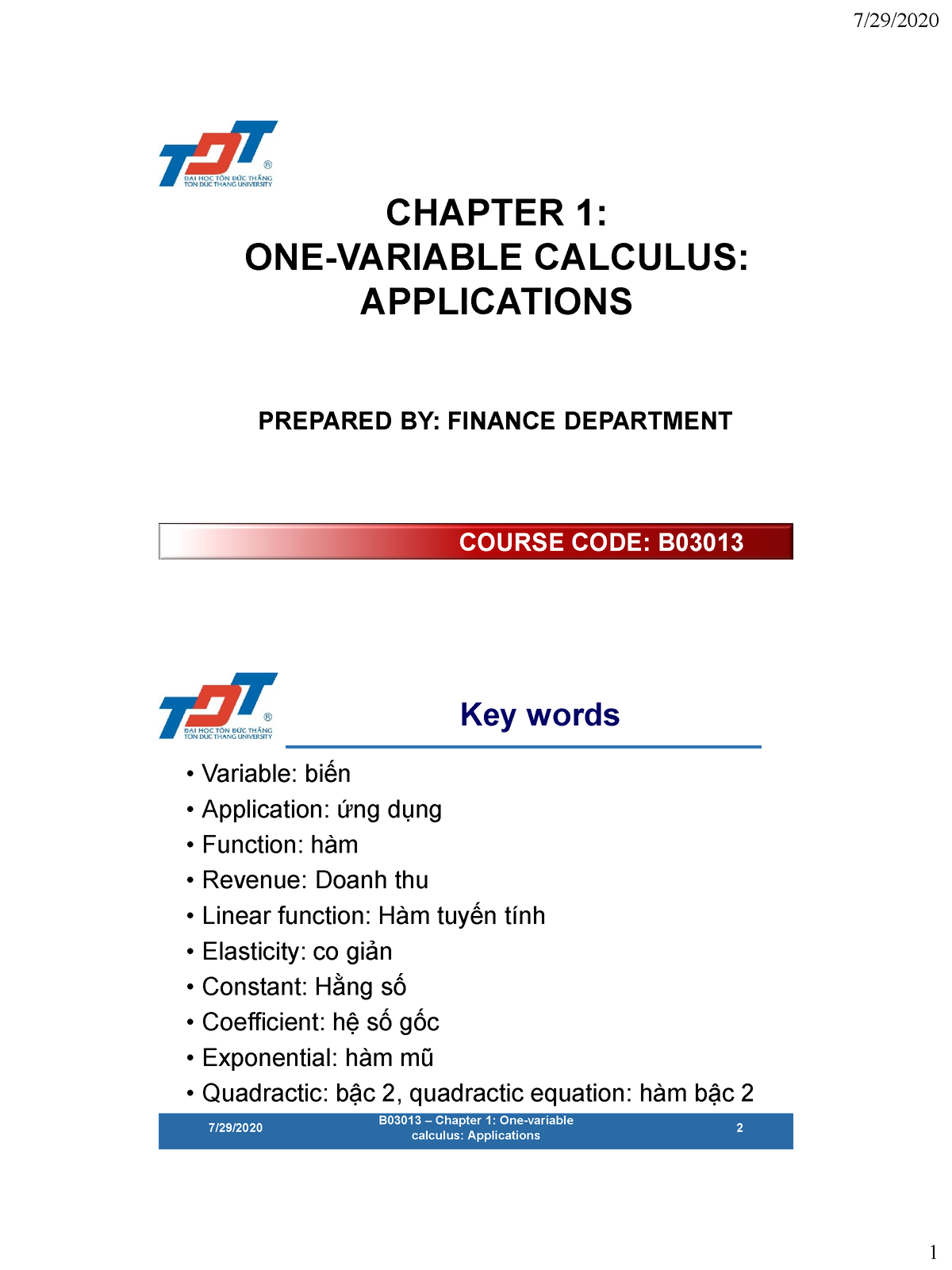 B03013 Chapter 1 ONE Variable Calculus 0 - 7/29/2020 B03013calculus ...