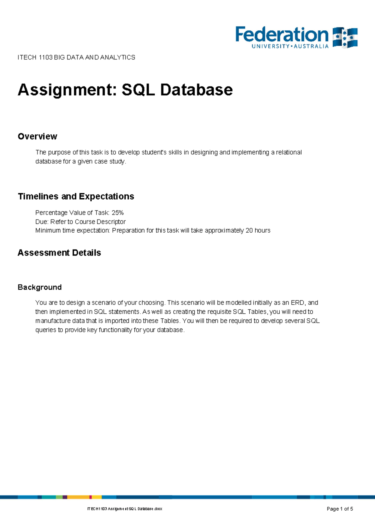 assignment sql database