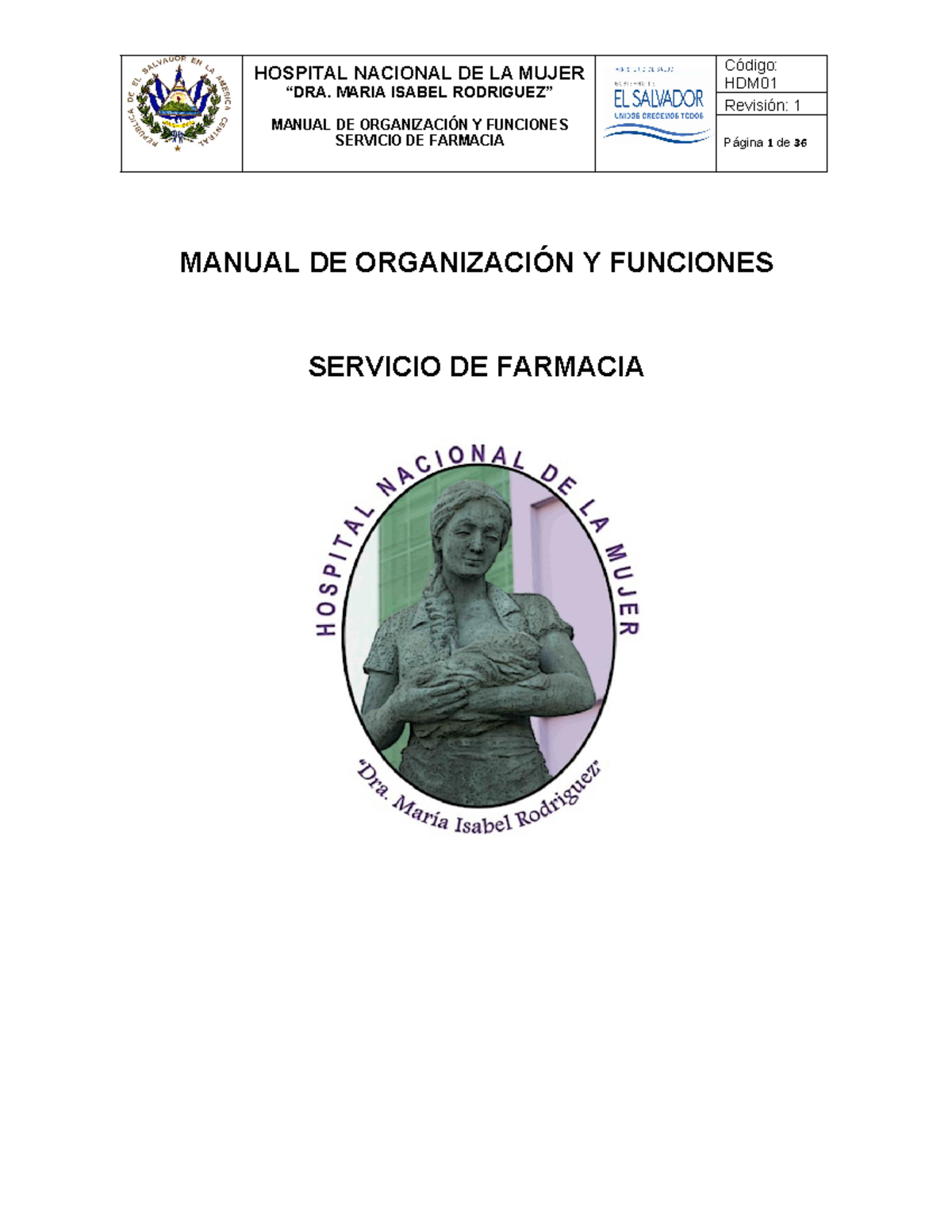 Manual DE Organizacion Y Funciones Farmacia - HOSPITAL NACIONAL DE LA ...