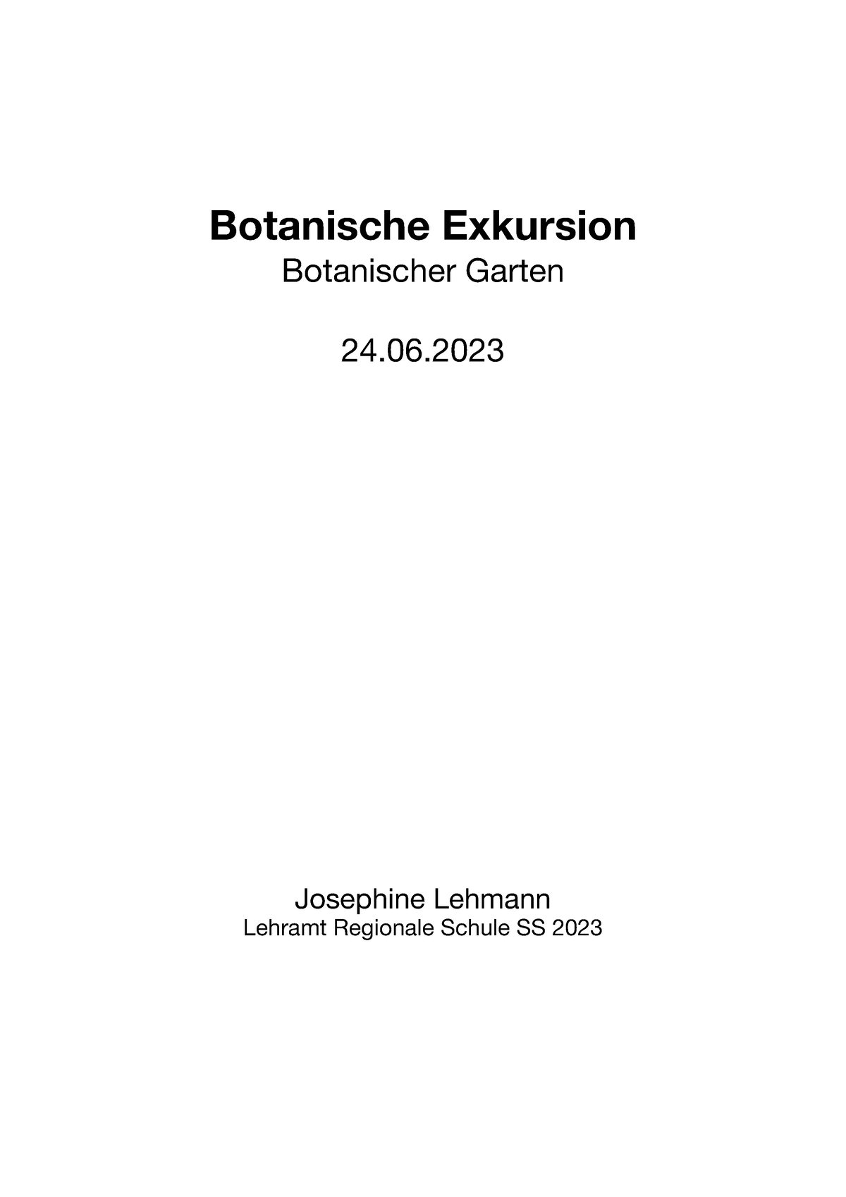 Botanischer Garten - Botanische Exkursion Botanischer Garten 24 ...