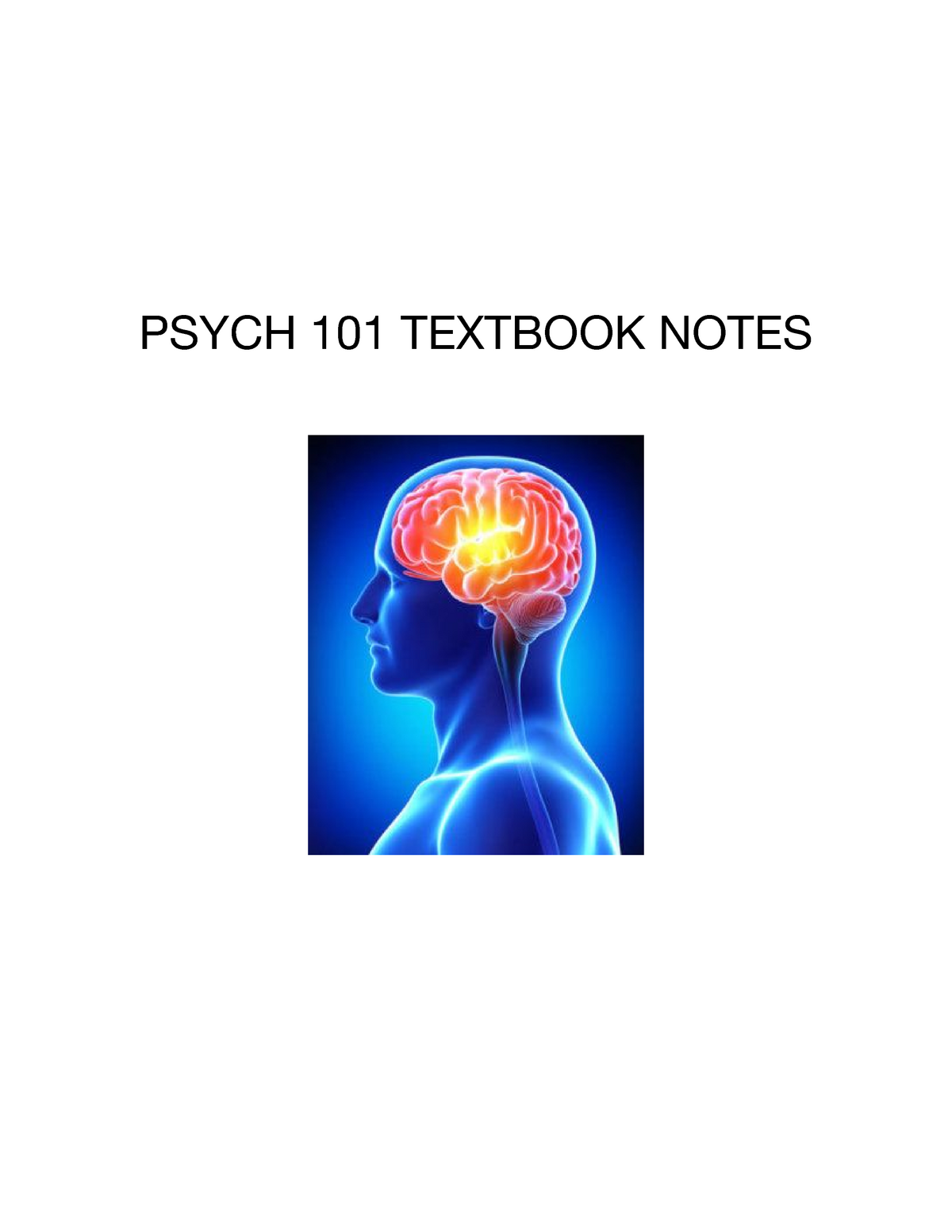 Psych 101 Textbook Notes Psych 101 Textbook Notes Pg Chapter 1 Introducing Psychological 4681