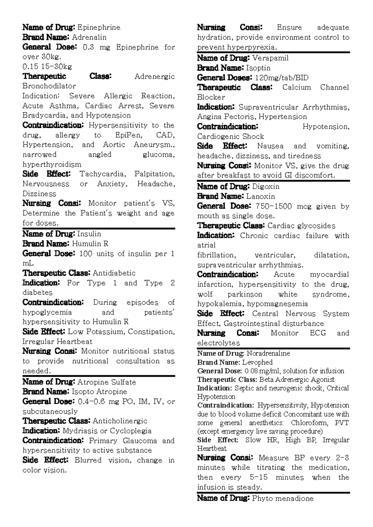 Emergency DrugsNCM118L Name of Drug Epinephrine Brand Name