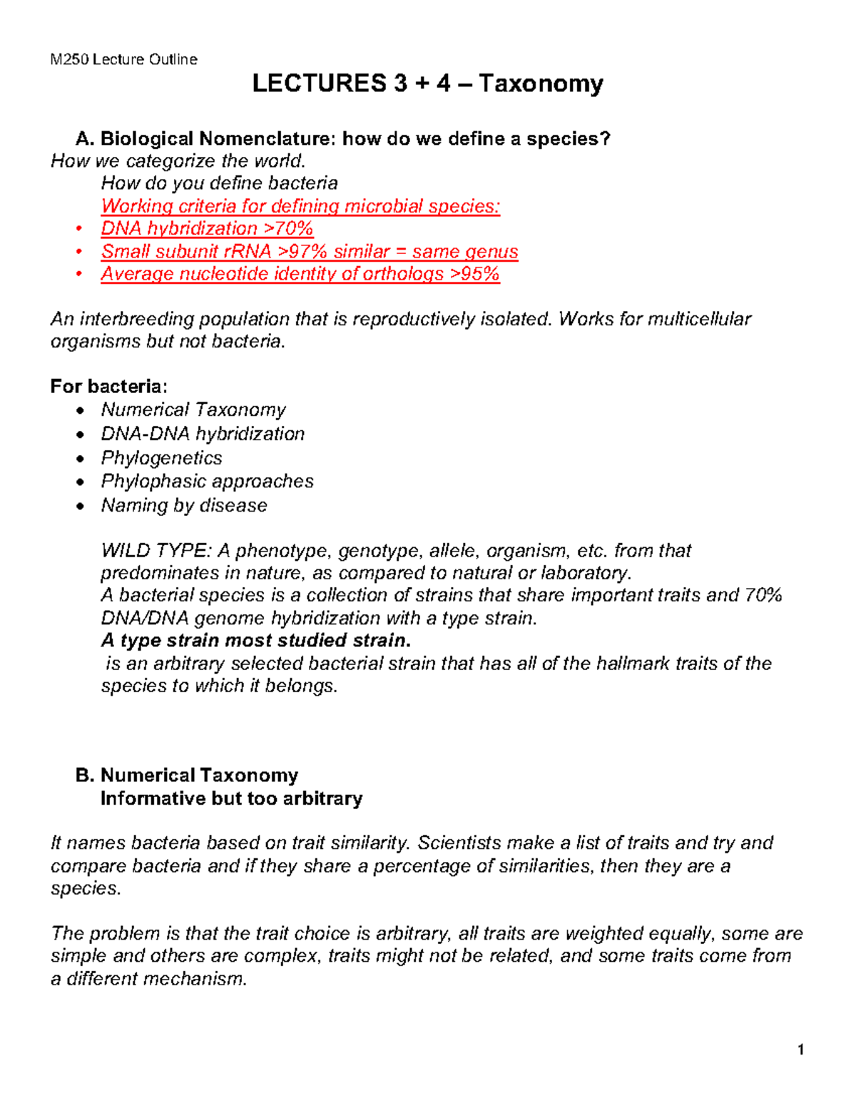 Lecture+3+%2B+4+-+Taxonomy - M250 Lecture Outline 1 LECTURES 3 + 4 ...