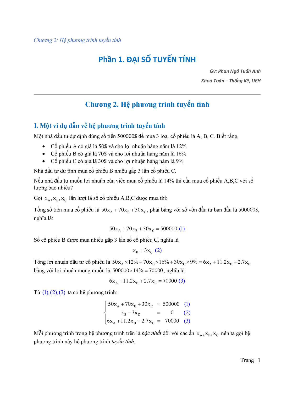 Phương pháp Gauss có liên quan đến ma trận hệ không?