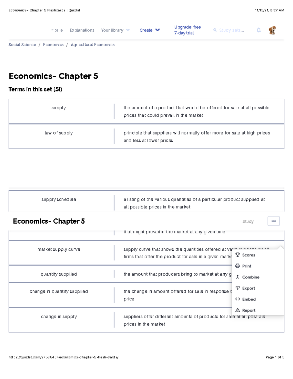 Economics- Chapter 5 Flashcards (Mark) - ECON 50 - Stanford - Studocu