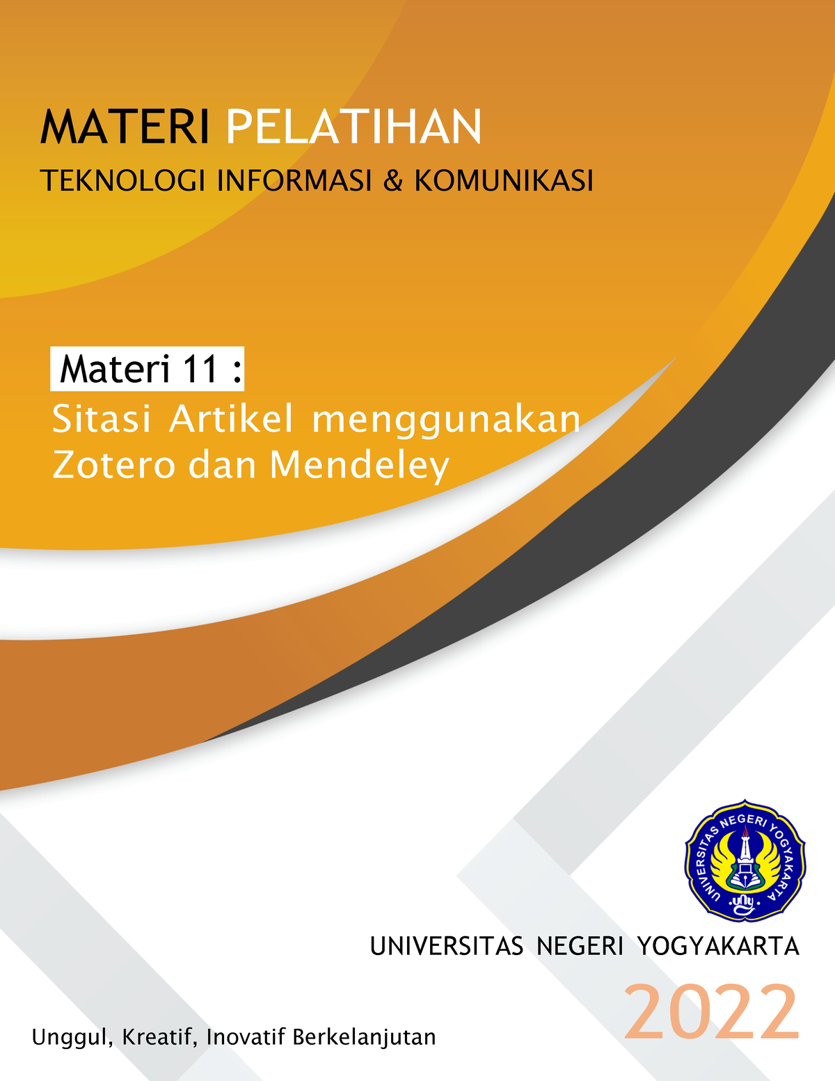 Modul TIK 2022 - Materi 11 - Sitasi - MATERI PELATIHAN TEKNOLOGI ...