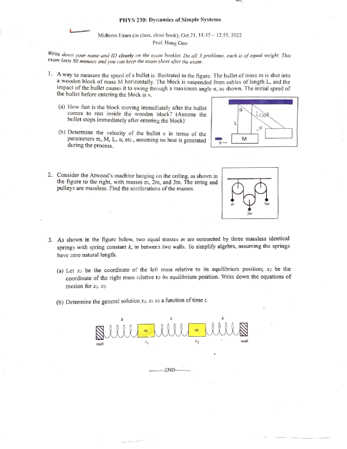 Midterm 2022 PHYS 230 - Phys 230 - Studocu