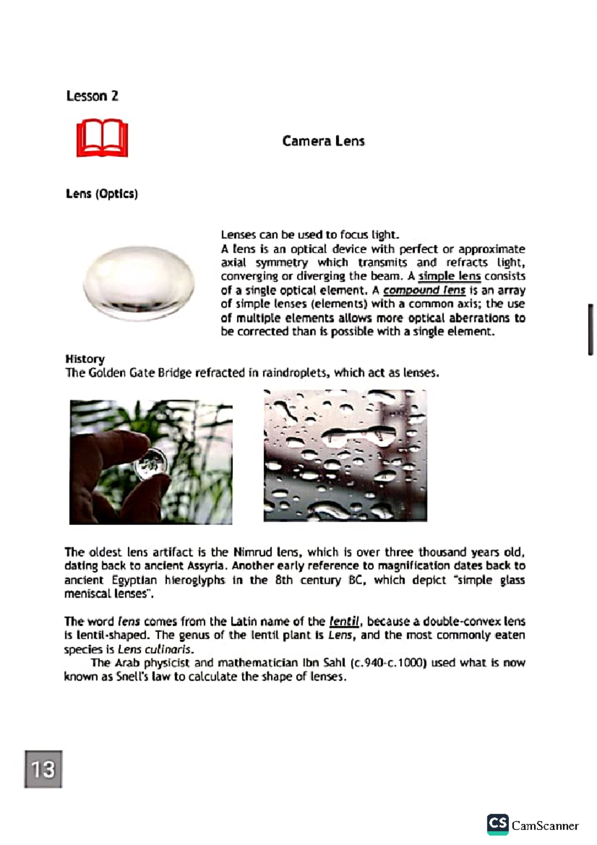 Camera Lens - Forensic Photography - Studocu