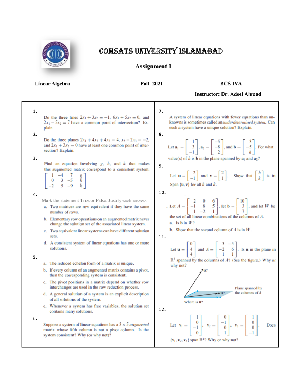Assignment 1 Differential Equation - CUI - Studocu