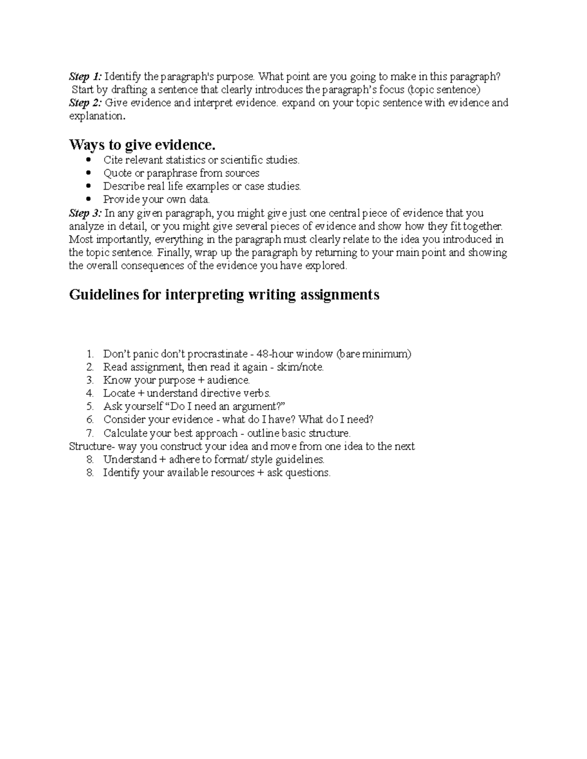 CWP Notes 2 - Critical reading and inquiry, writing for a variety of ...