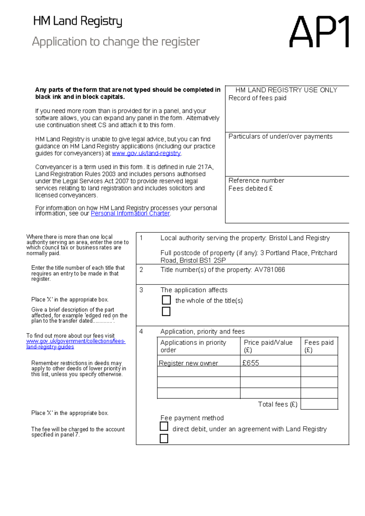 AP1 Form Prep Task - AP1 form prep task - Any parts of the form that ...