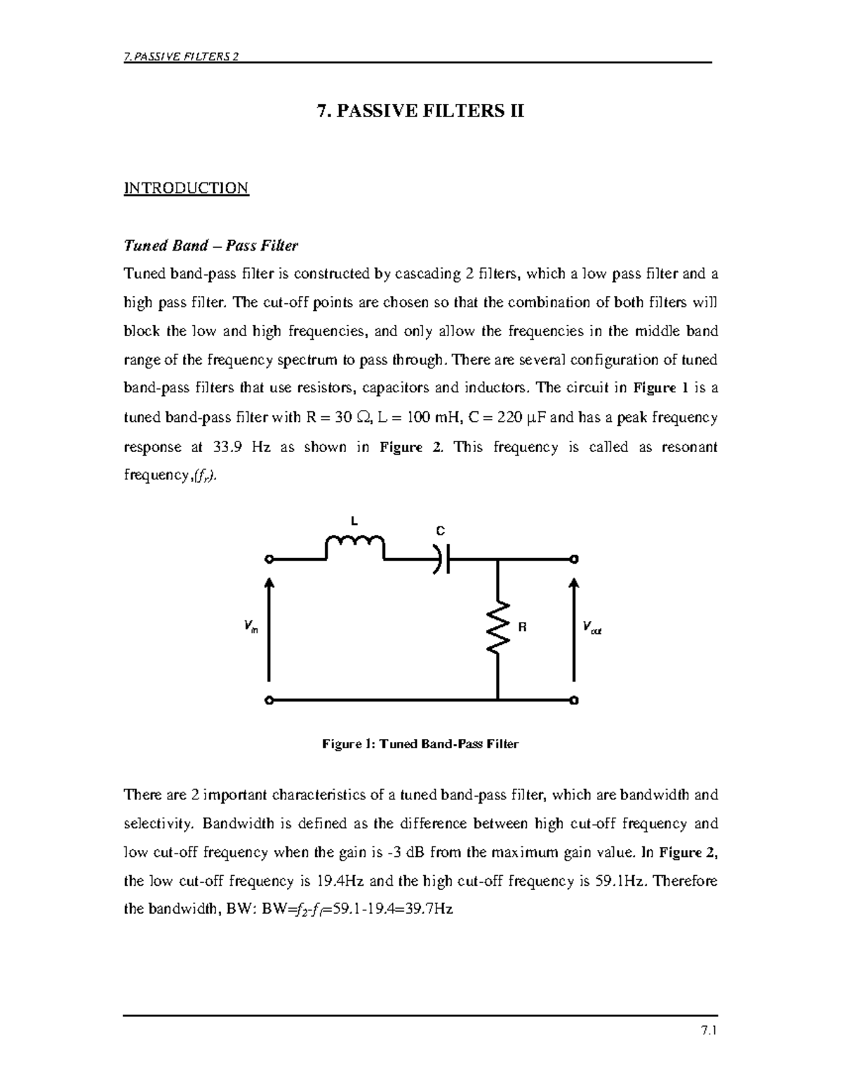 7passive component2 7 FILTERS 2 a 7. PASSIVE FILTERS II