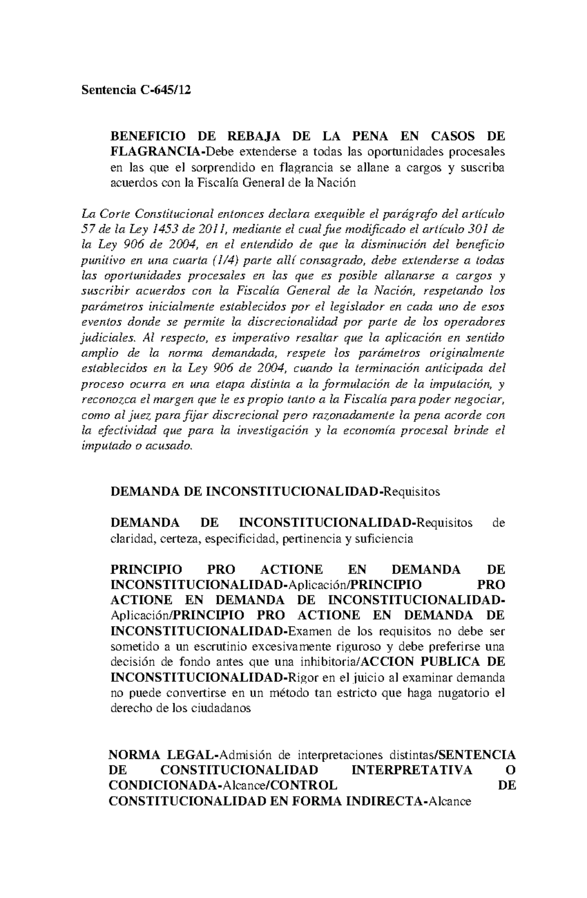 c-645-12-sentencia-c-645-beneficio-de-rebaja-de-la-pena-en-casos-de