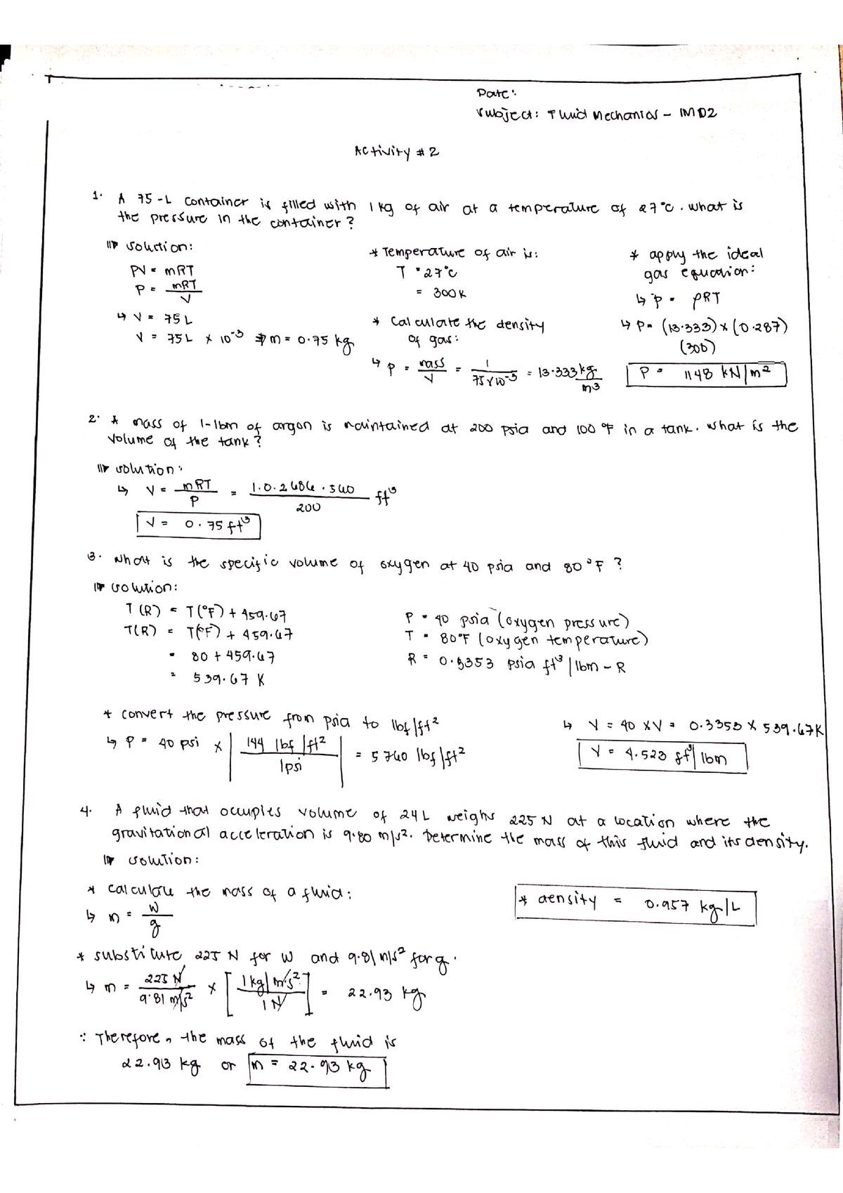 fluid mechanics essay