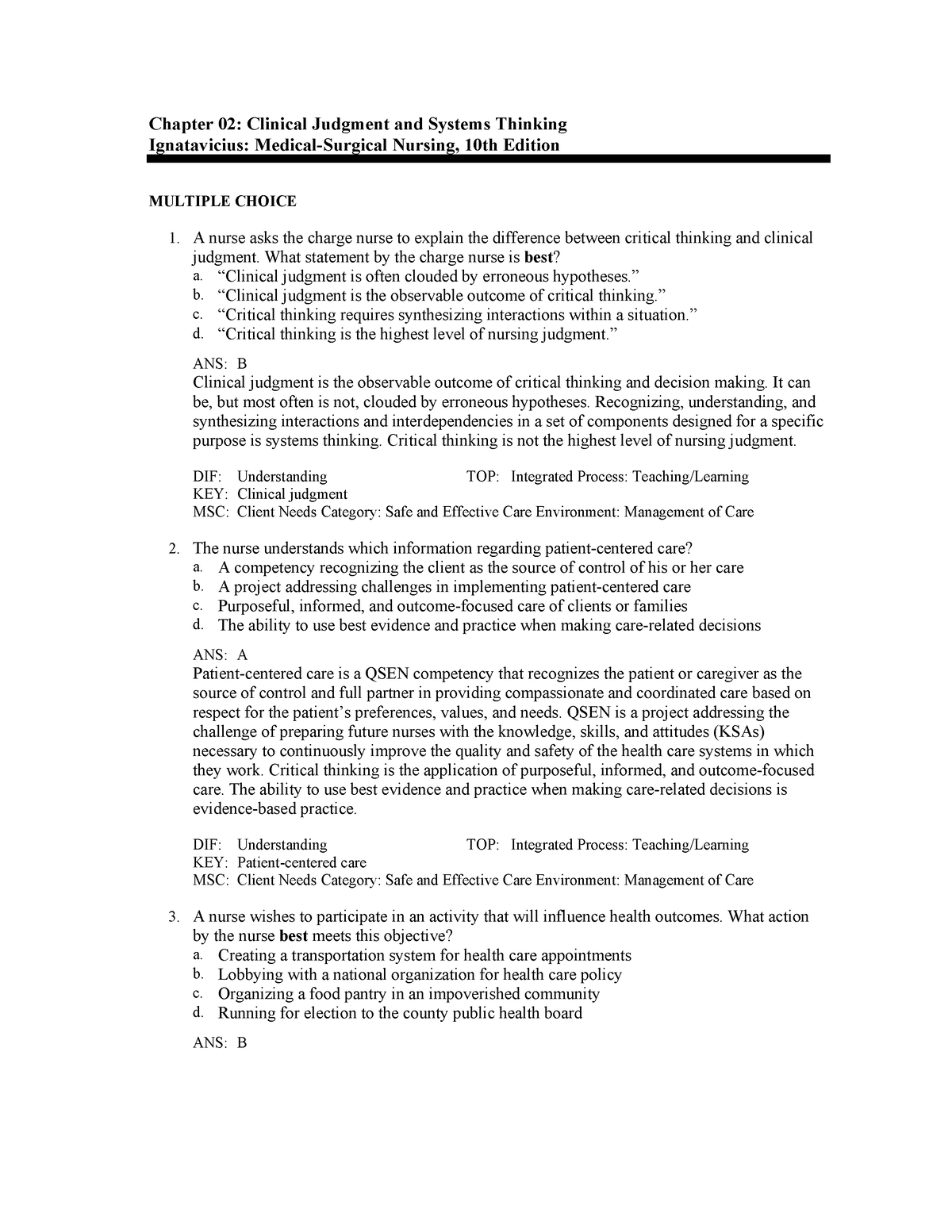 Clinical Judgment and Systems Thinking - Chapter 02 : Clinical Judgment ...